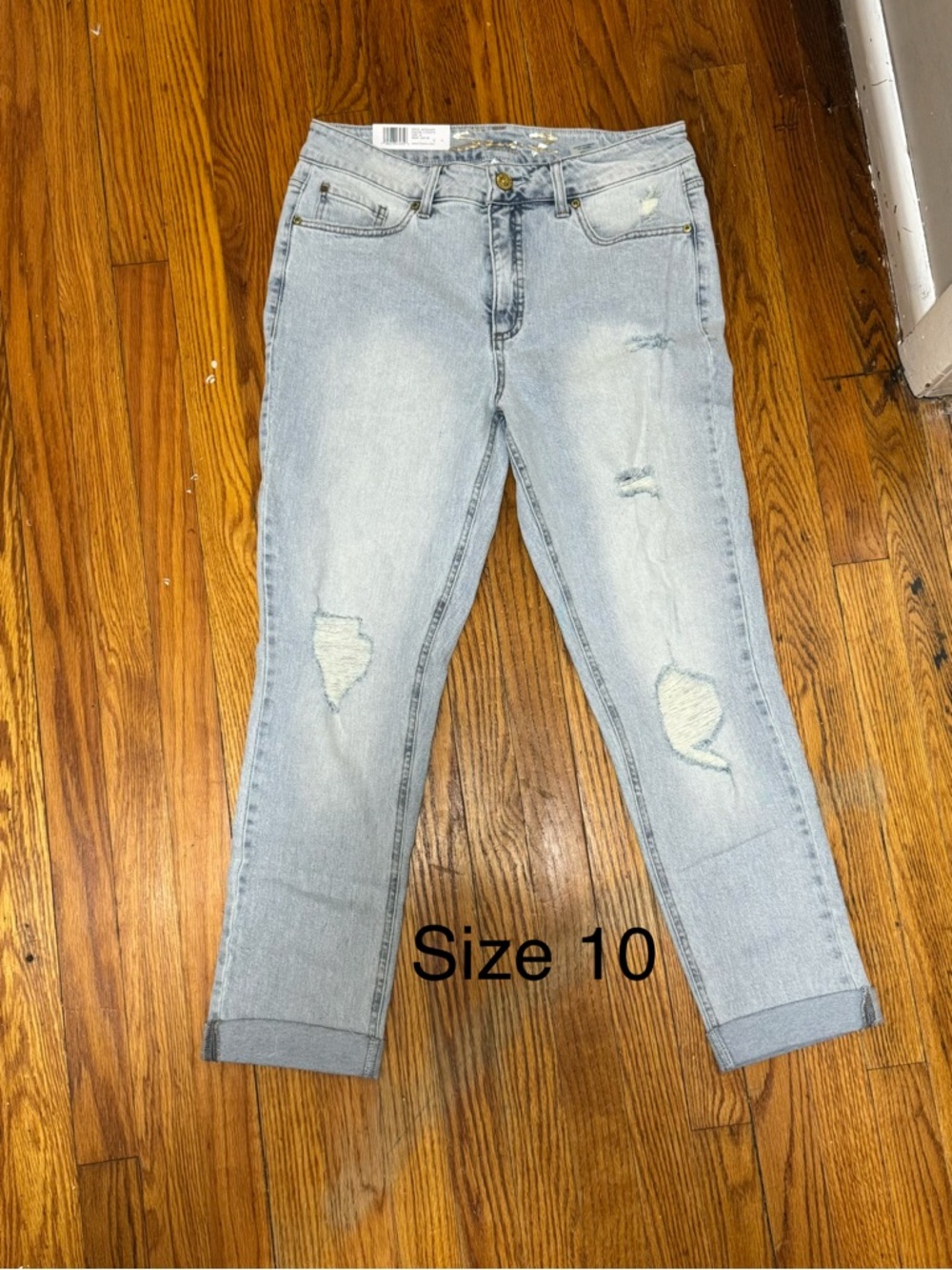 Light Wash Distressed Seven7 Women’s Jeans - Size 10